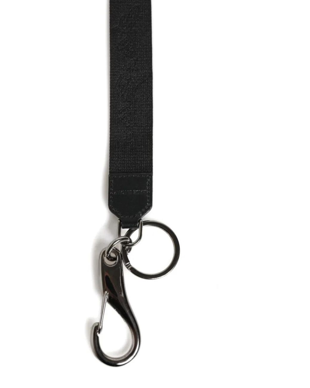 Dolce & Gabbana White Logo-Print Keychain for men