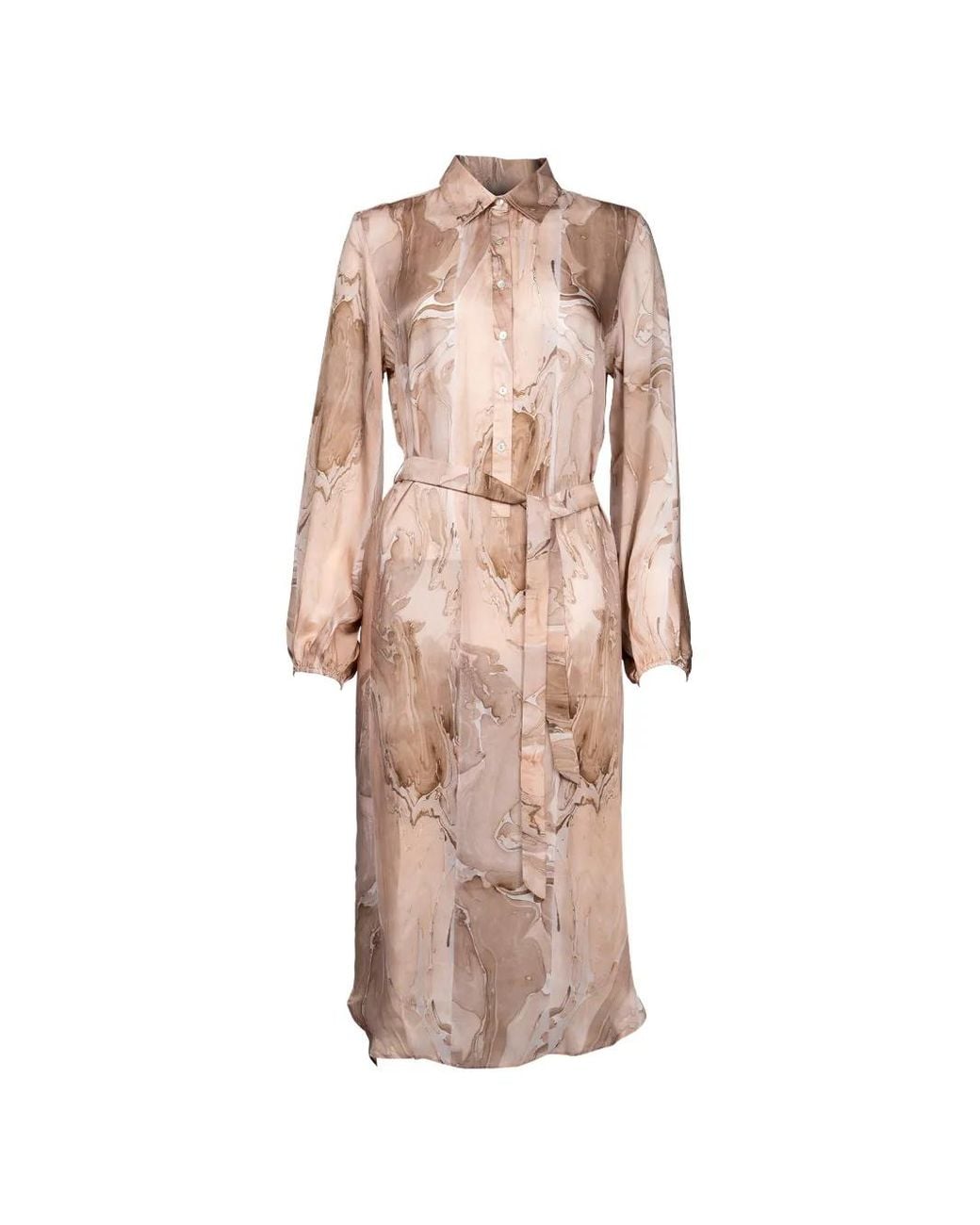 Mes Demoiselles Pink Robe-Chemise Cypress À Imprimé Marbré