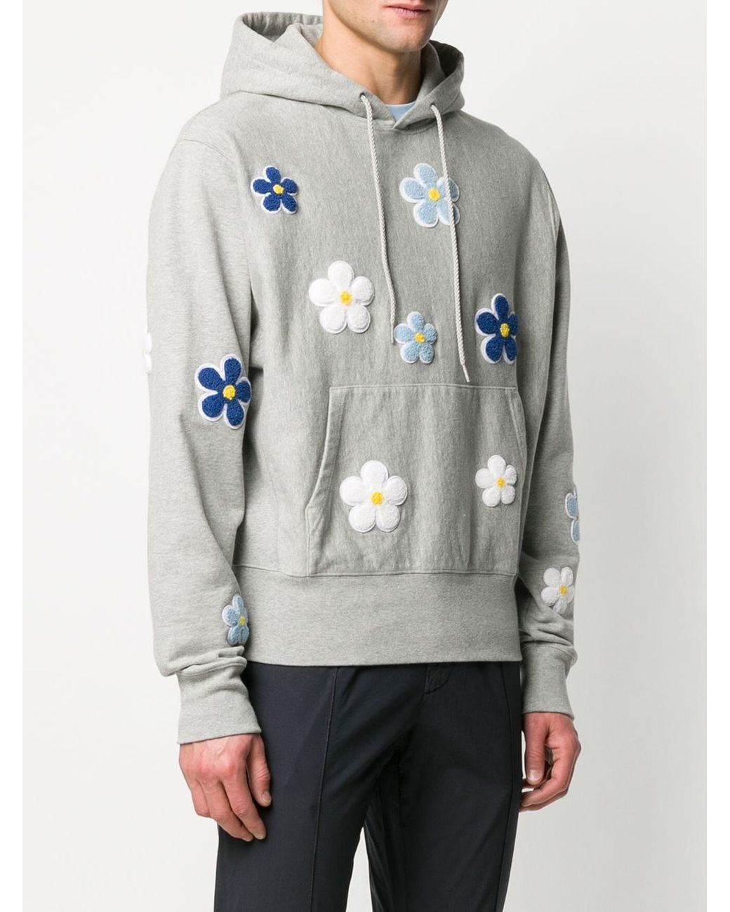 Sweat a capuche a details de patchs Sandro pour homme en coloris Gris Lyst