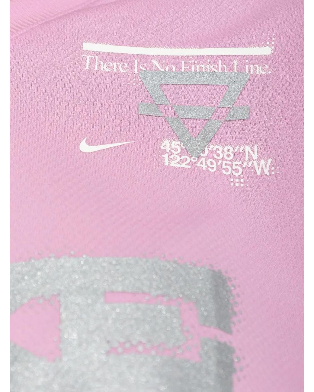 Nike Pink Swift Logo-Print Long-Sleeve T-Shirt