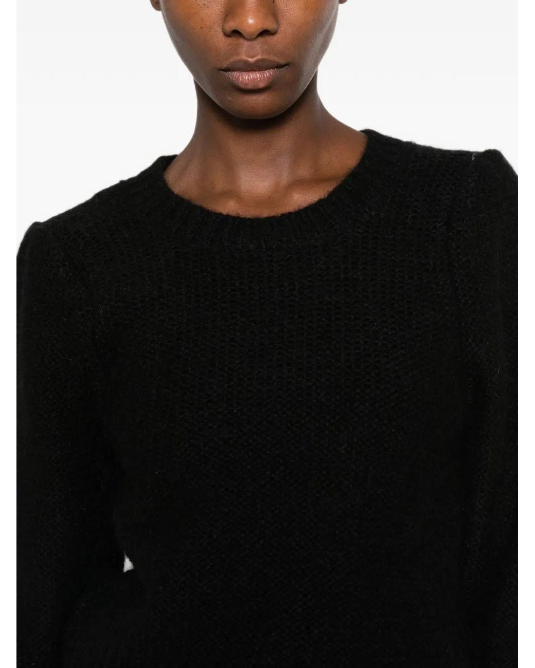 Susanne Bommer Black Puff-Sleeve Sweater
