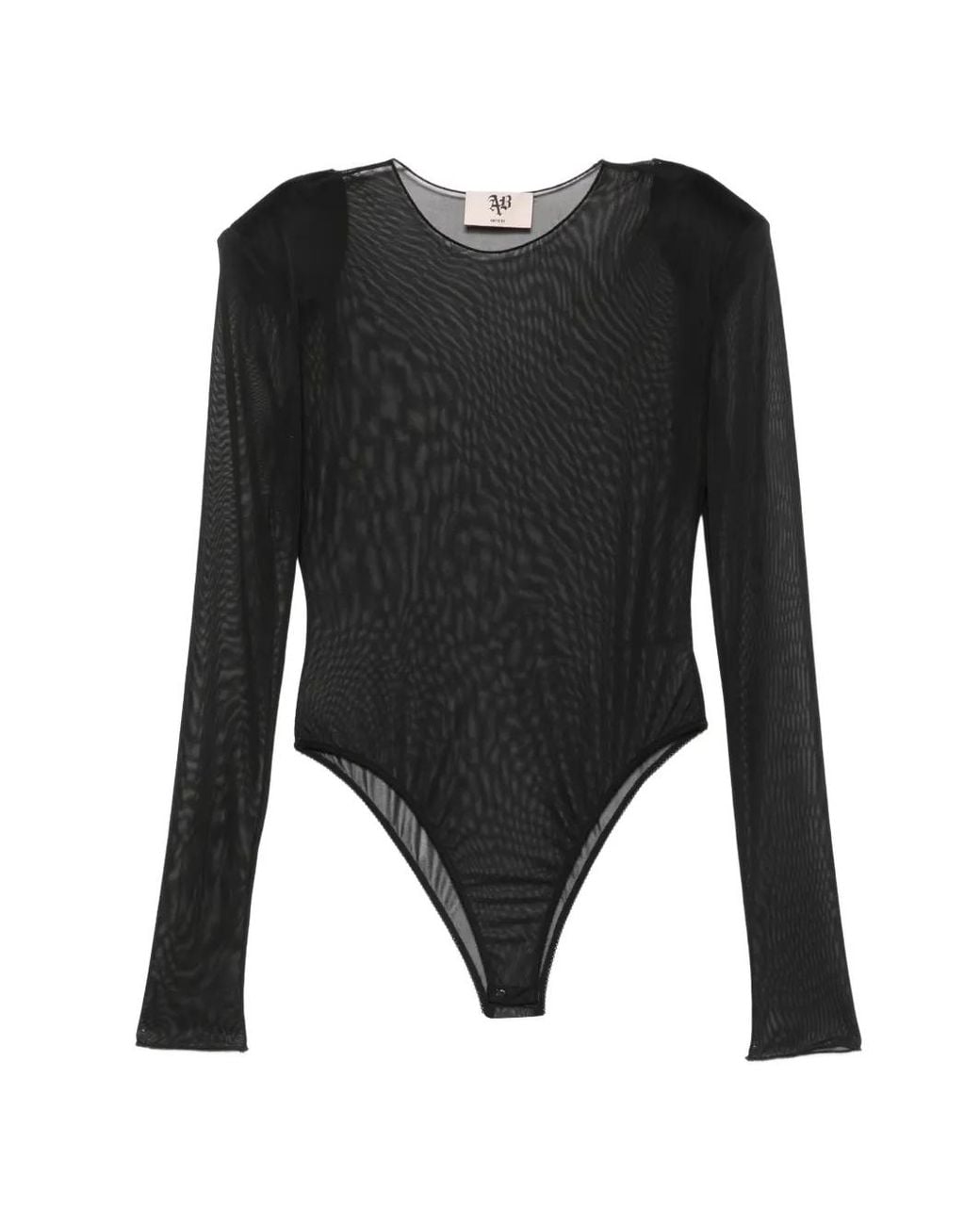 Aniye By Black Sheer Long-Sleeve Bodysuit