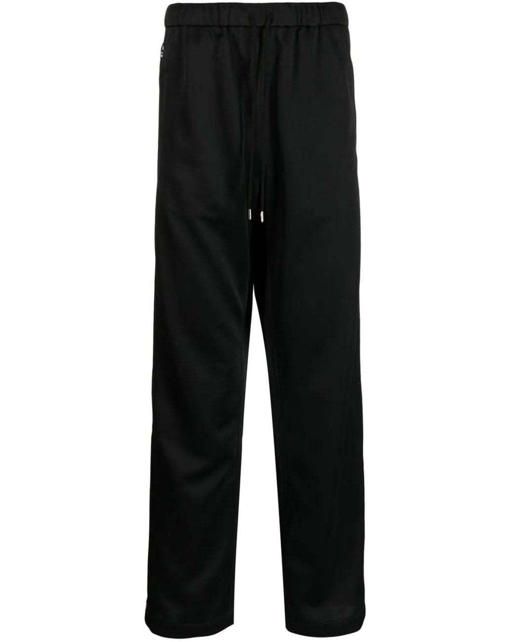 Children of the discordance Black Bandana-Panel Track Pants for men