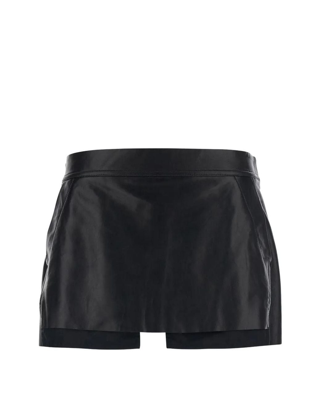 Rick Owens Black Fog Rear-Zip Mini Skirt