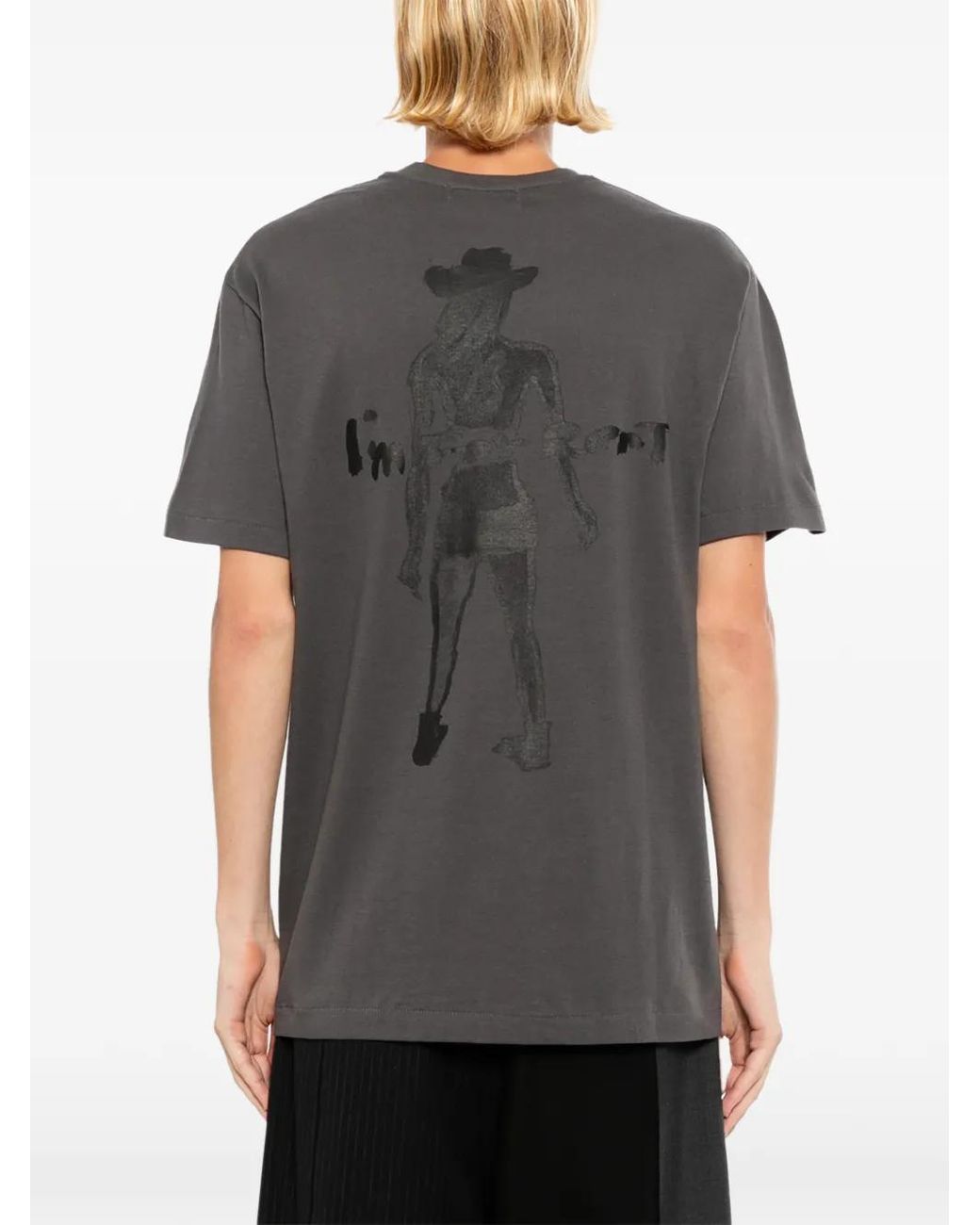 Yohji Yamamoto Gray T-Shirt Invitation for men