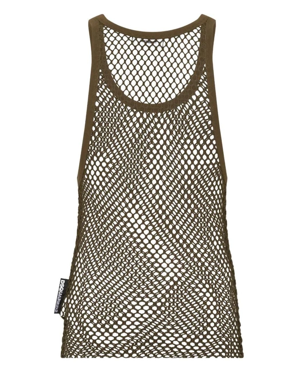 DSquared² Brown Vogatore Mesh Tank Top for men