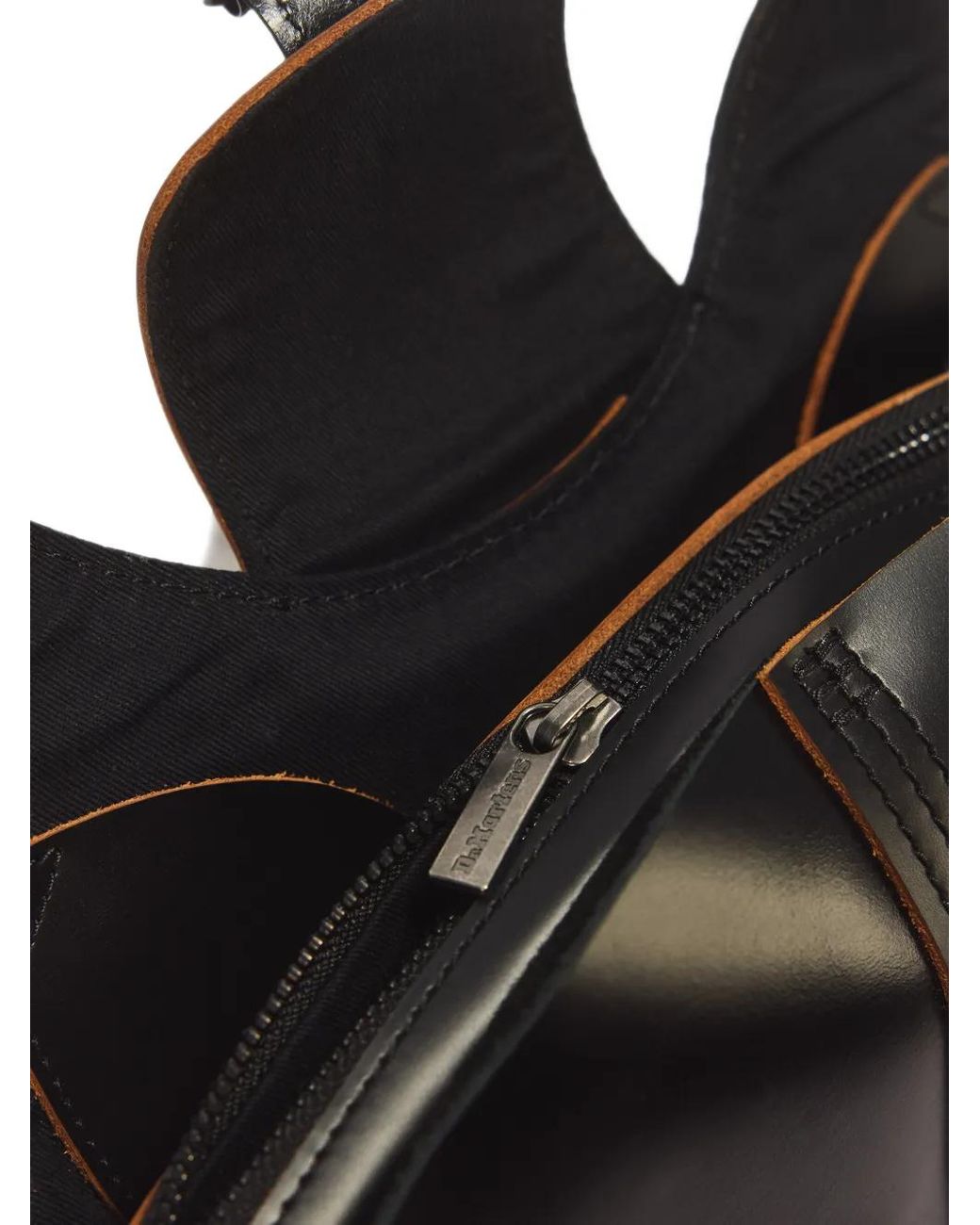 Dr. Martens Black Buckle-Detail Leather Shoulder Bag