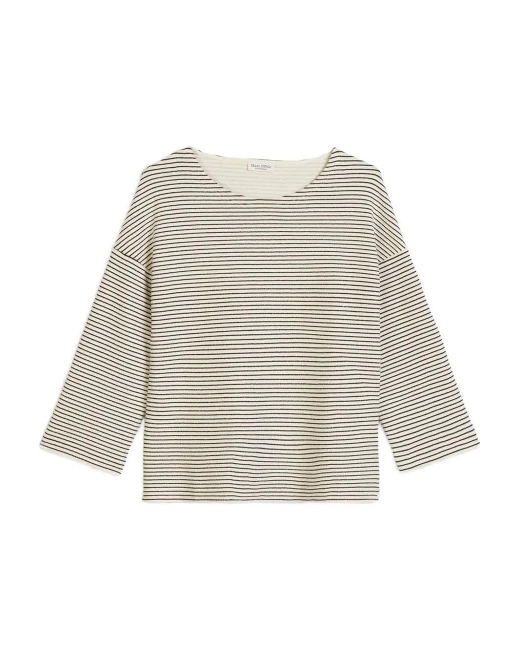 Marc O' Polo White Striped T-Shirt
