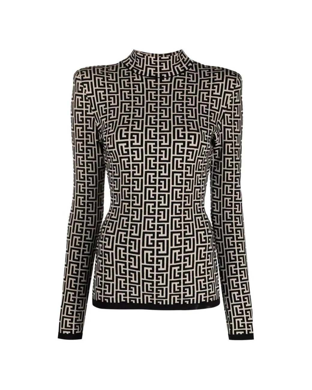 Balmain Black Monogram Sweater