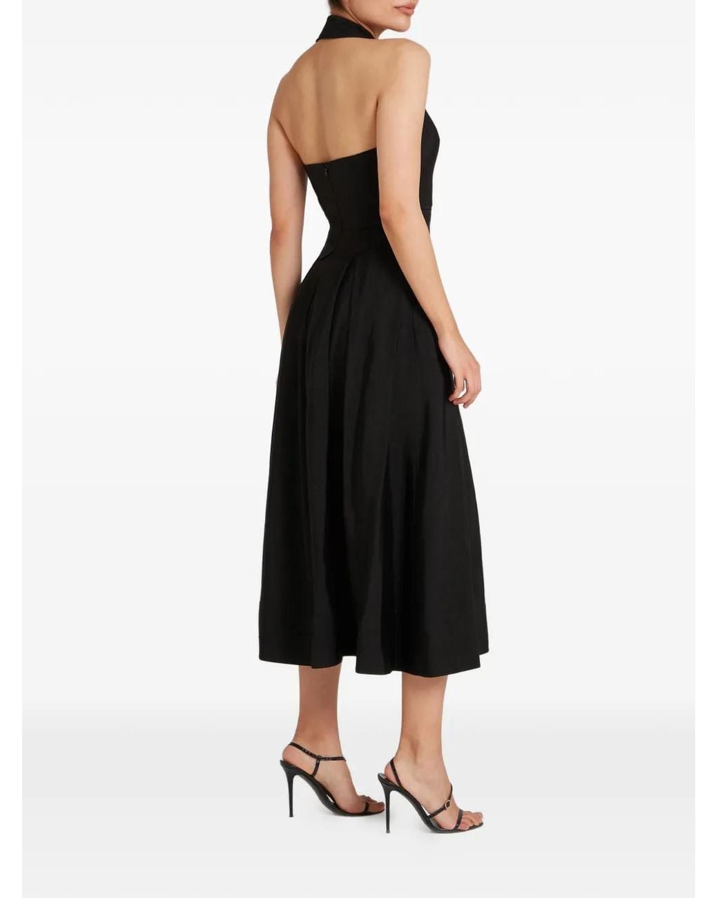 Temperley London Black Elodie Halter Dress