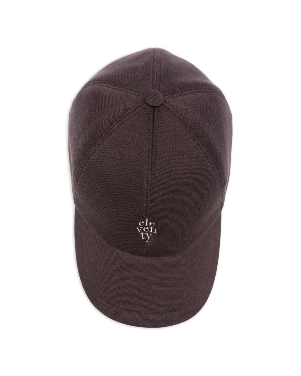 Eleventy Brown Logo-Embroidered Baseball Cap for men