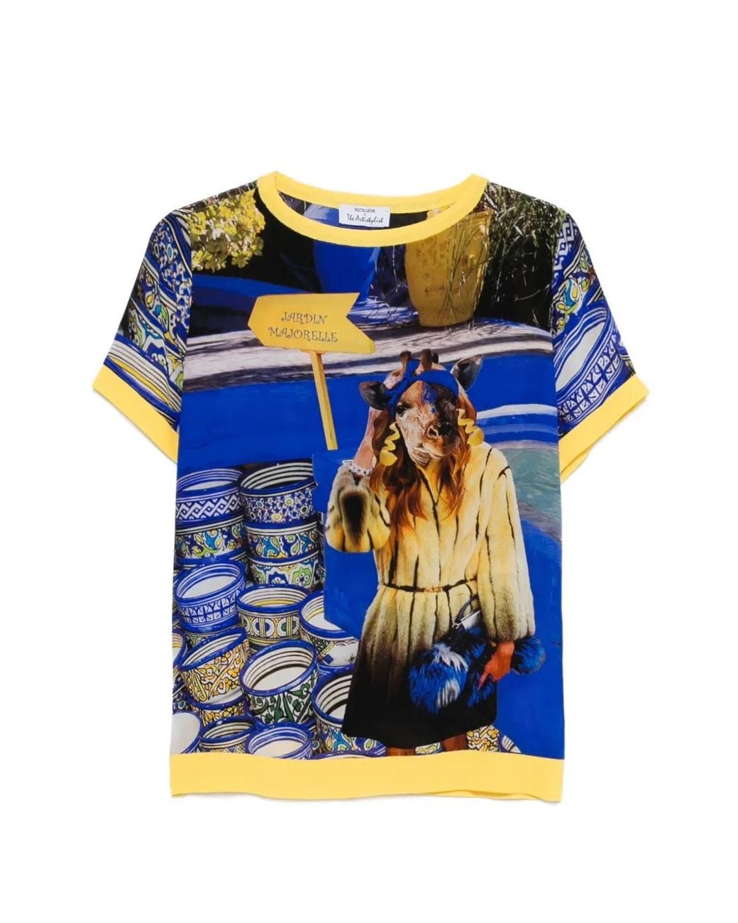 The Artistylist Blue Graphic-Print T-Shirt