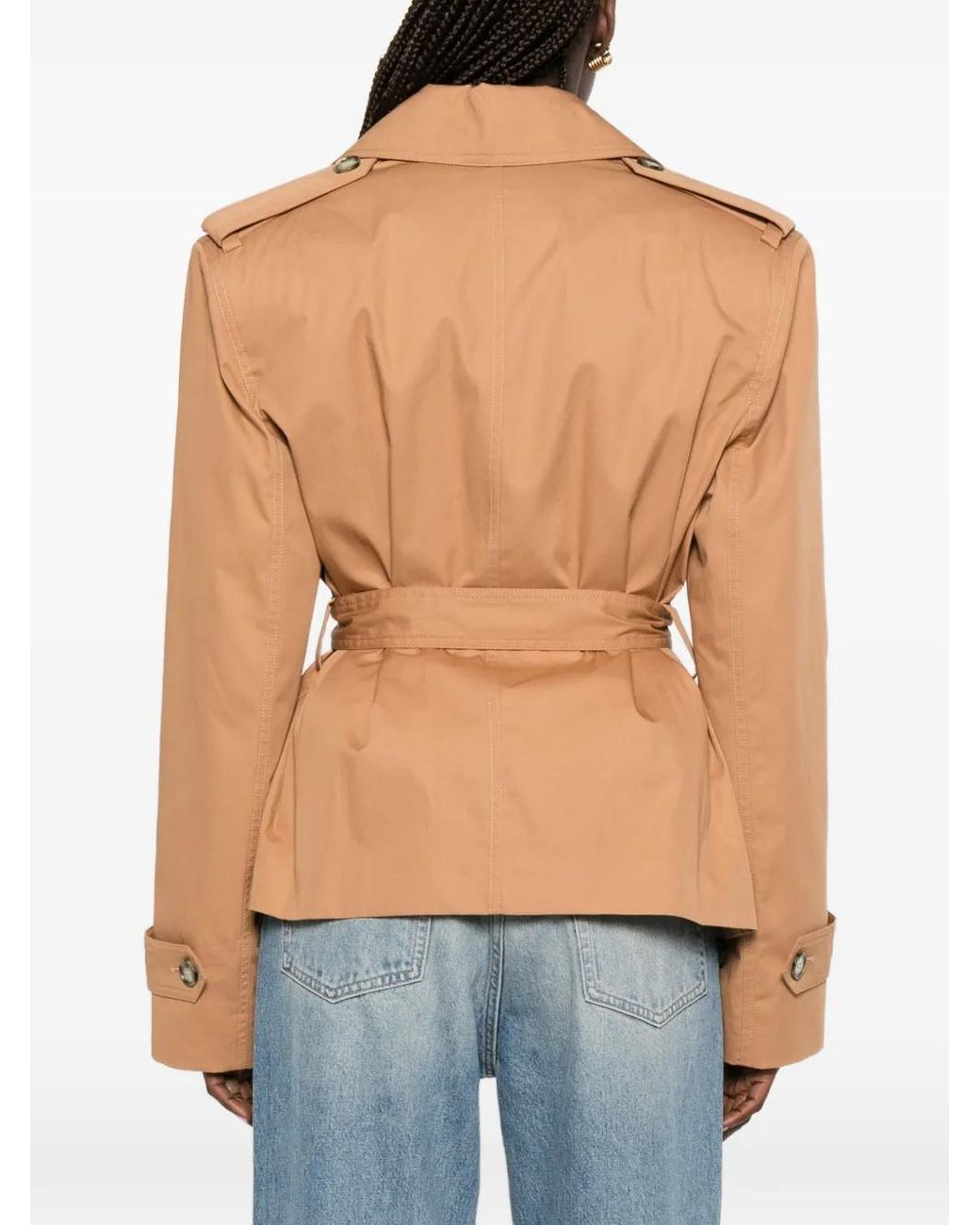 Stella McCartney Natural Belted Double-Breasted Jacket