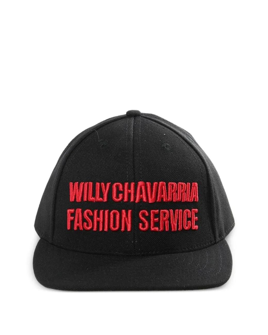 Willy Chavarria Red Embroidery Cap for men