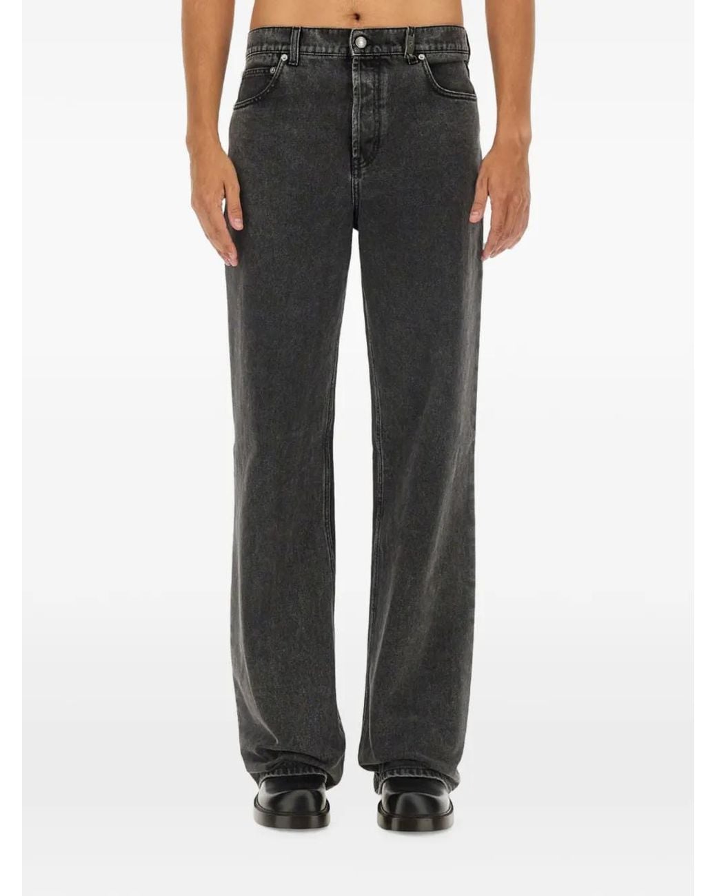 McQueen Black Straight-Fit Jeans for men