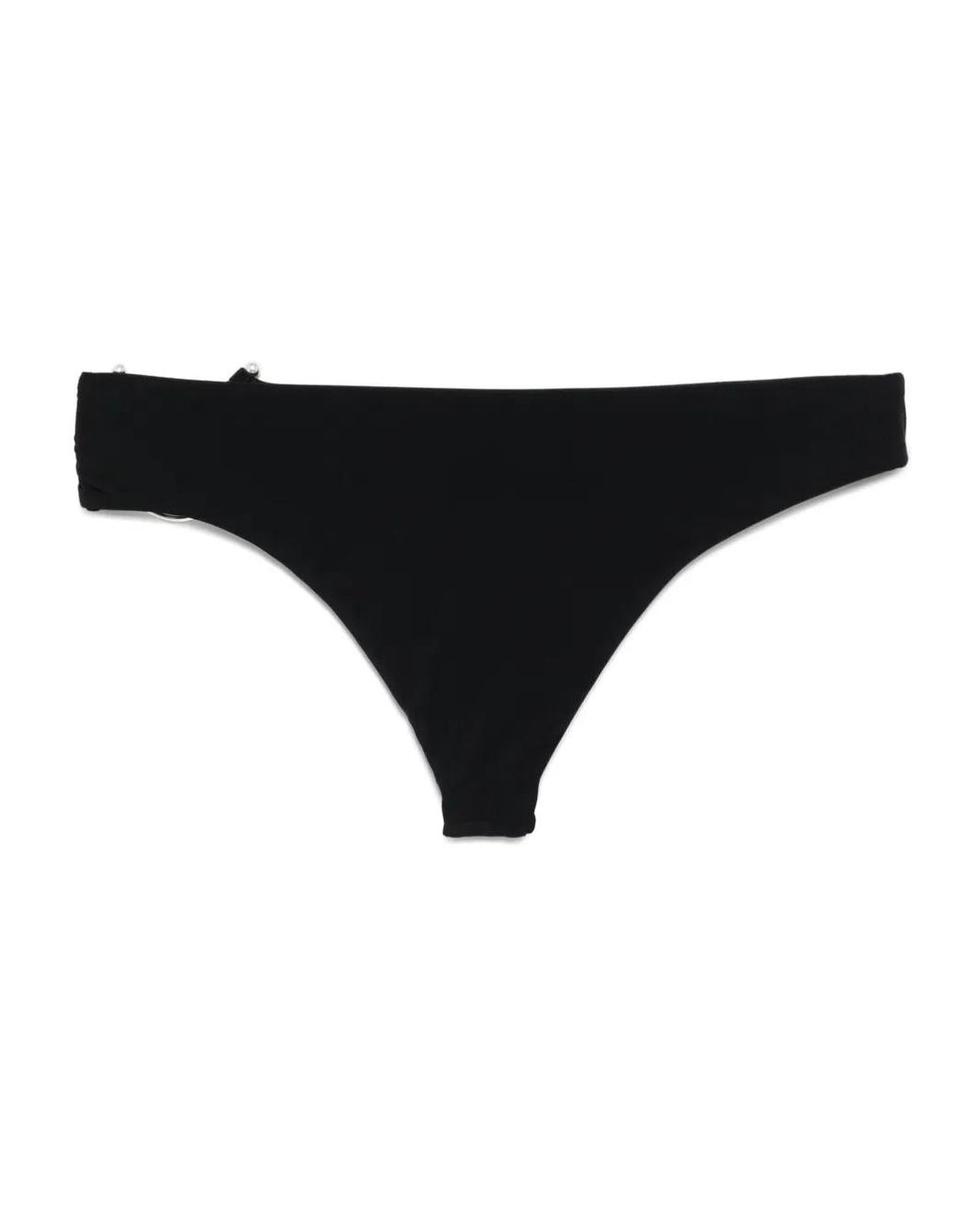 Christopher Esber Black Ruched Side-Crescent Bikini Bottoms