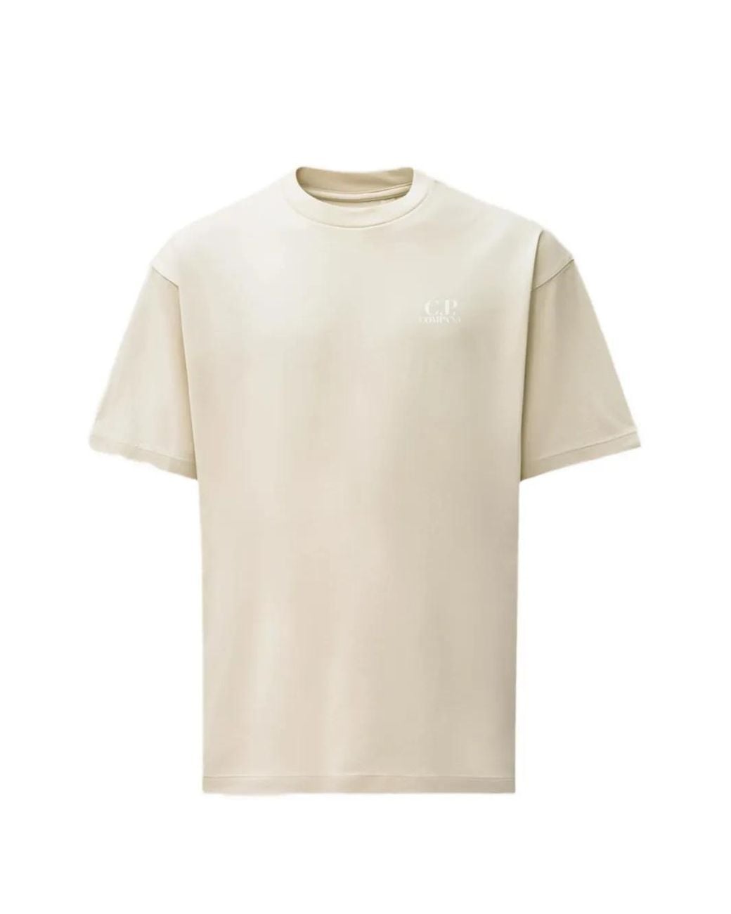 C P Company White 30/1 Jersey Short Sleeve British Sailor T-Shirt for men