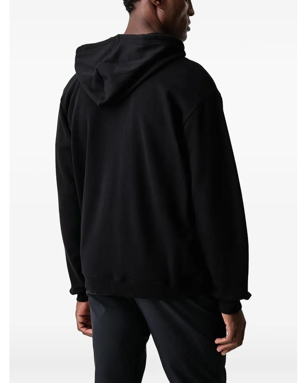 Under Armour Black Logo-Embroidered Zip-Up Hoodie for men