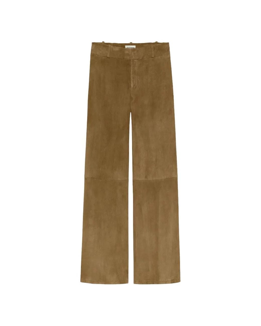 Arma Green Marina Suede Wide-Leg Trousers