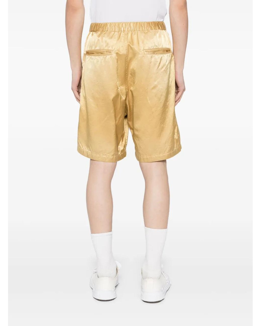 Maison Mihara Yasuhiro Natural Logo-Patch Shorts for men