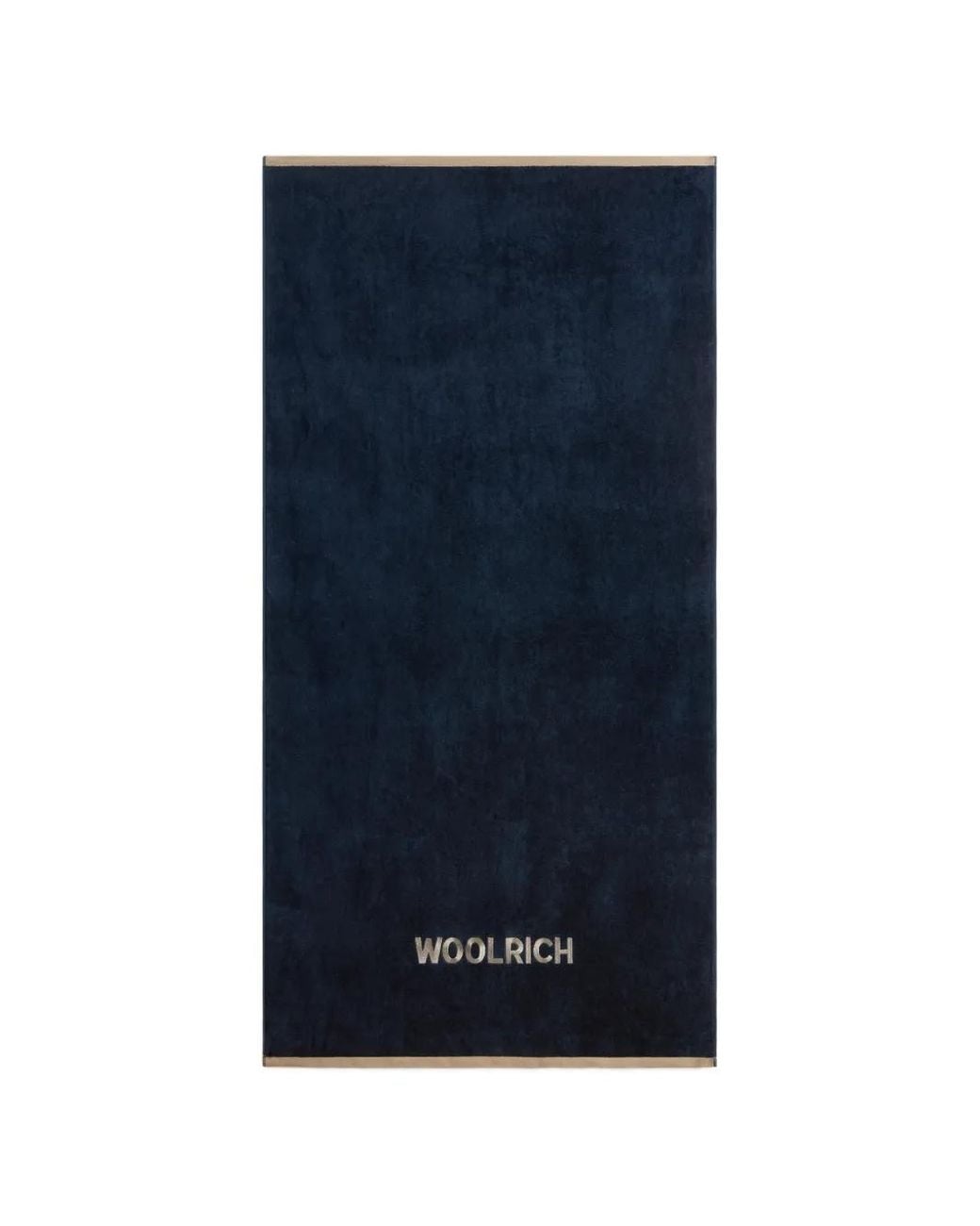 Woolrich Blue Logo-Embroidered Beach Towel