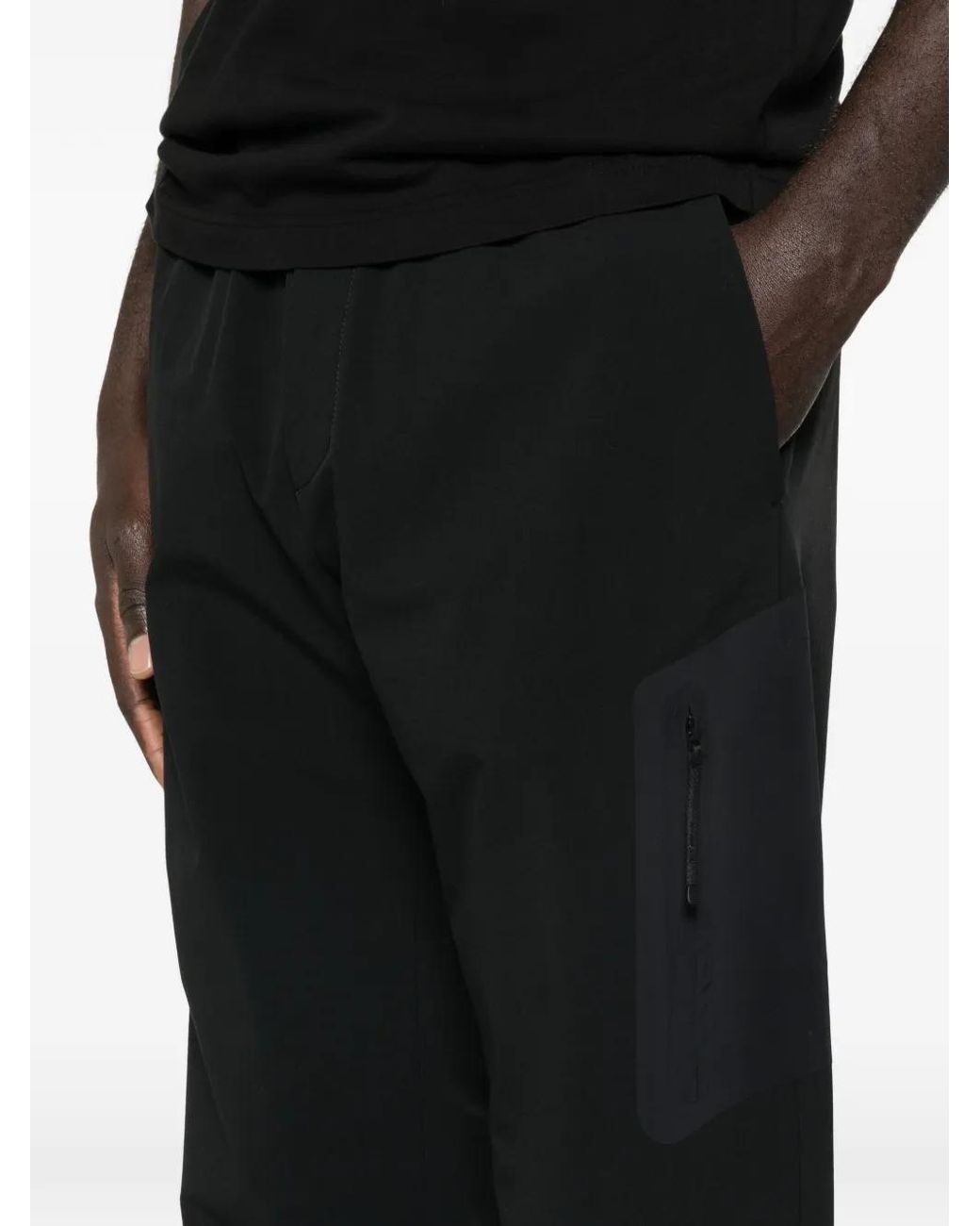 Moncler Black Zip Pocket Track Pants for men