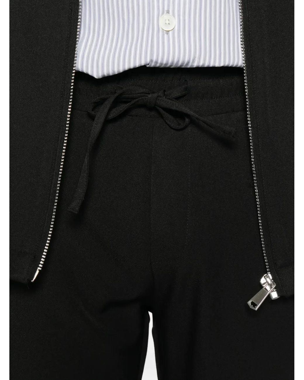 Imperial Black Drawstring-Waist Track Pants for men