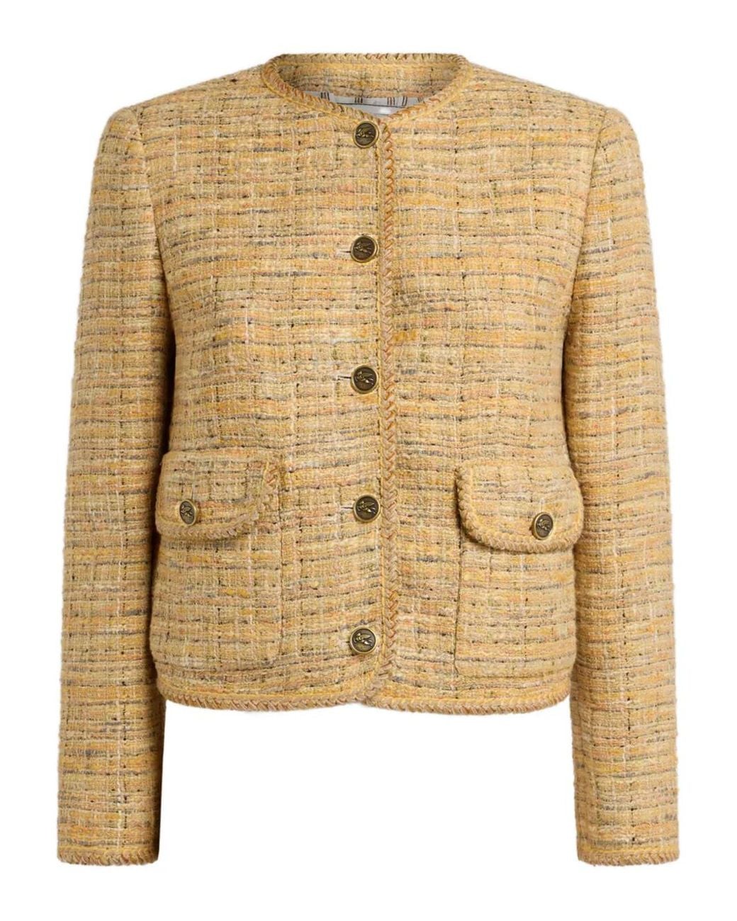 Etro Natural Cotton Viscose Wool Jacket