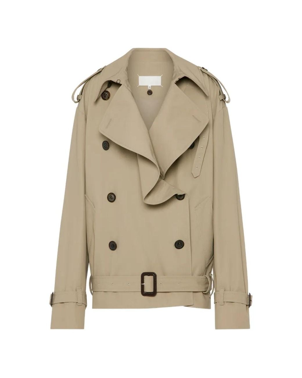 Maison Margiela Natural Folded Collar Cotton Caban