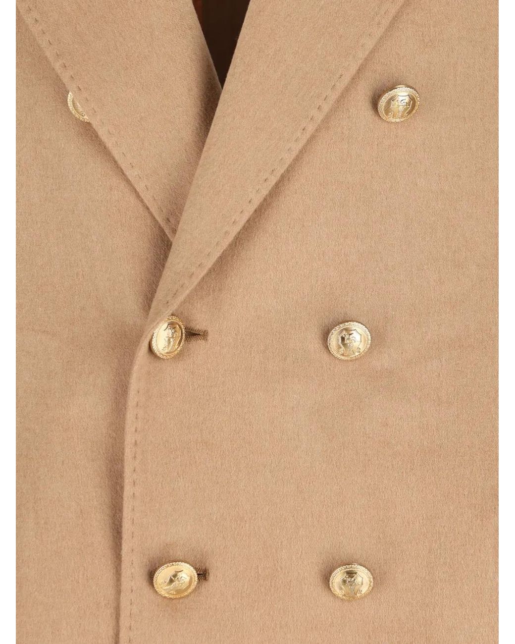 Brunello Cucinelli Natural Blazer Croisé À Revers Pointus for men