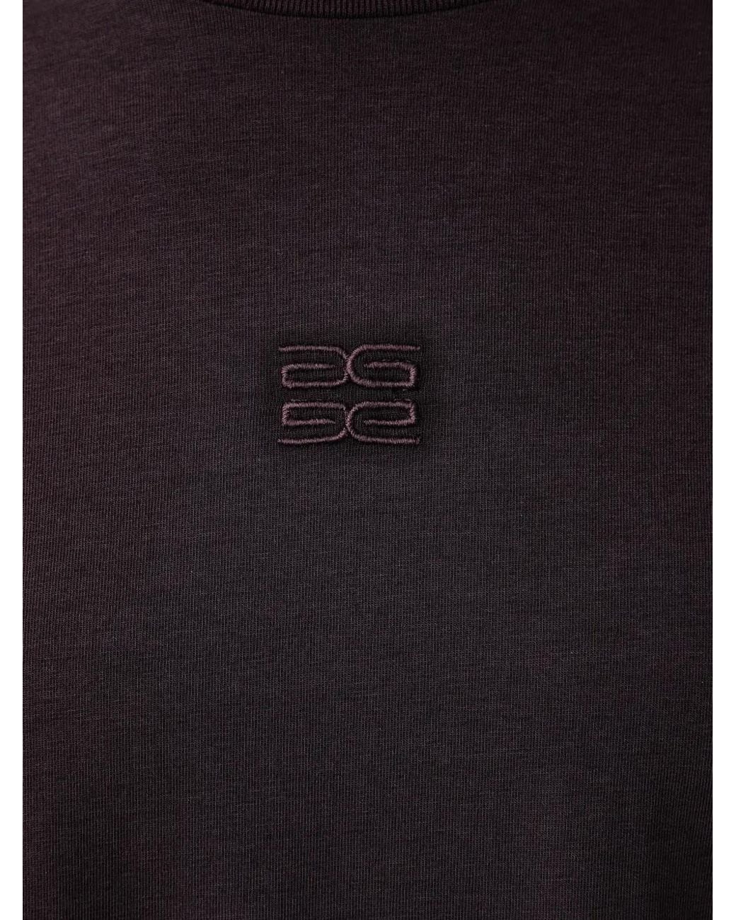 Gestuz Black Gzdami Logo-Embroidered Oversized T-Shirt