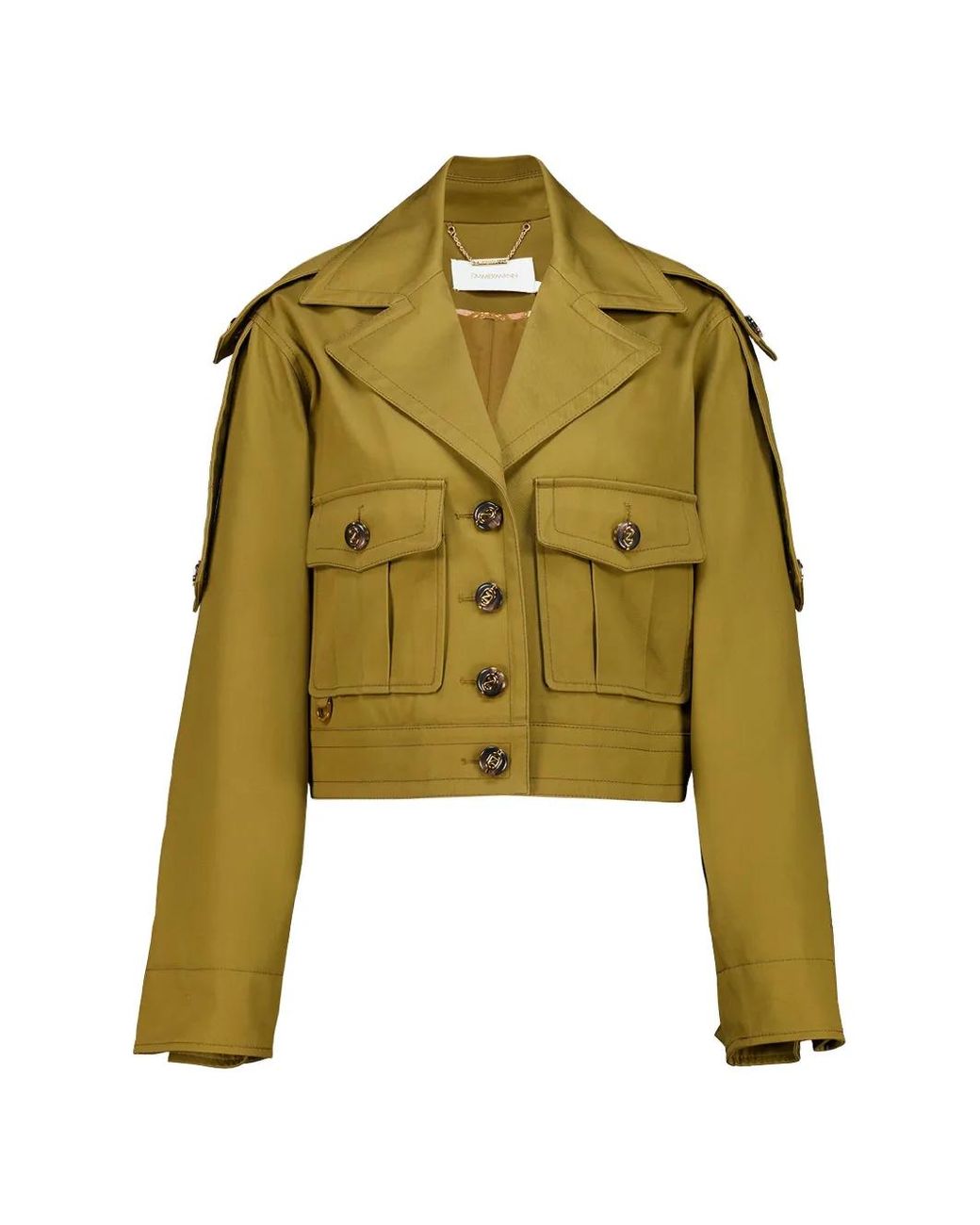 Zimmermann Luna Drill Cropped Cargo Jack in het Green