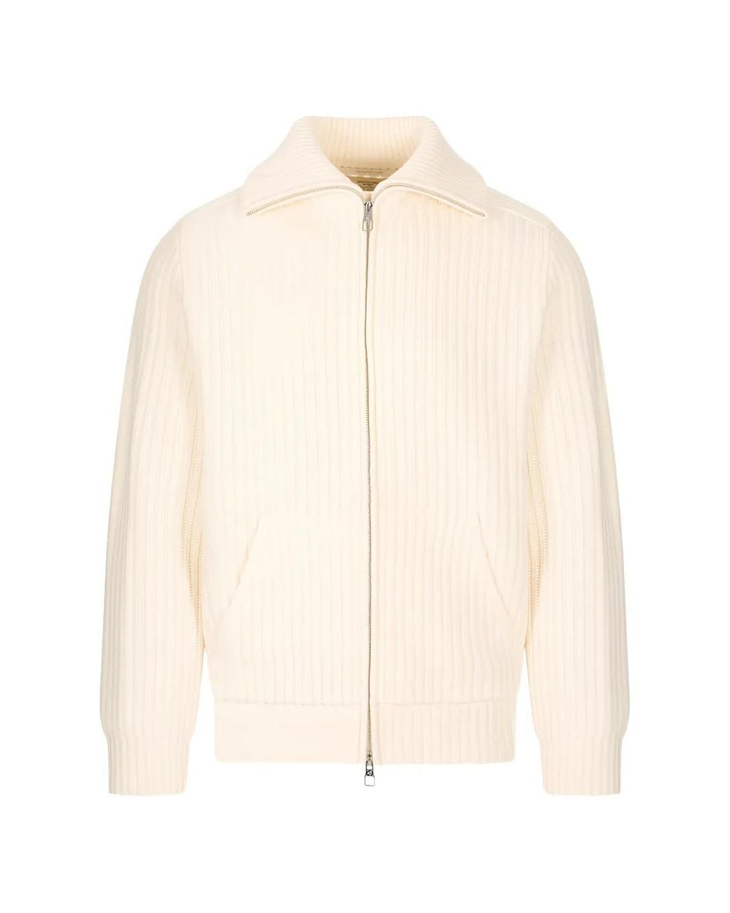 Montecore Ribgebreid Vest in het Natural voor heren