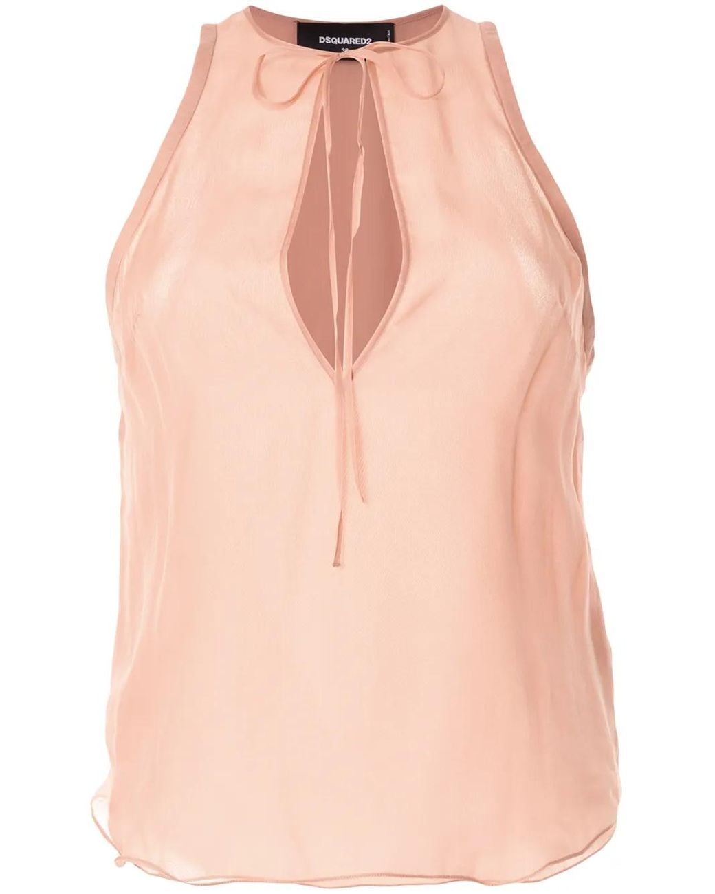 DSquared² Multicolor Sleeveless Silk Blouse