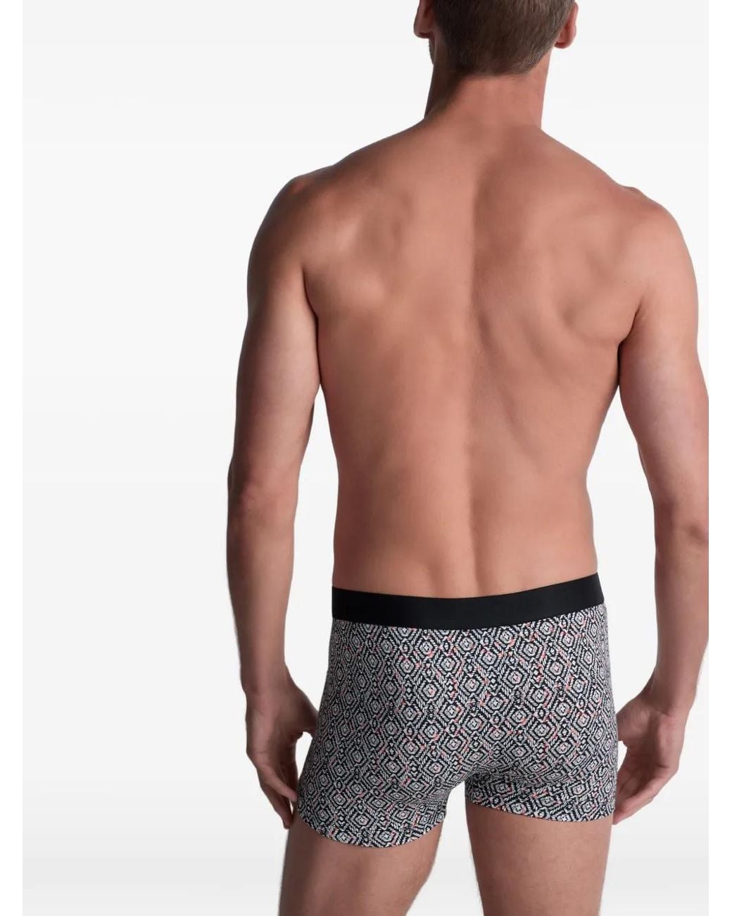 Aubade Black Geometric-Print Boxer Shorts (Set Of Two) for men