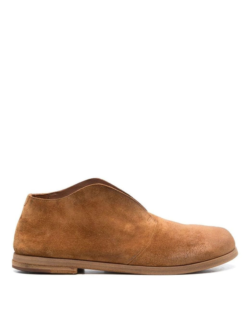 Marsèll Slip-on Suede Boots in Brown | Lyst