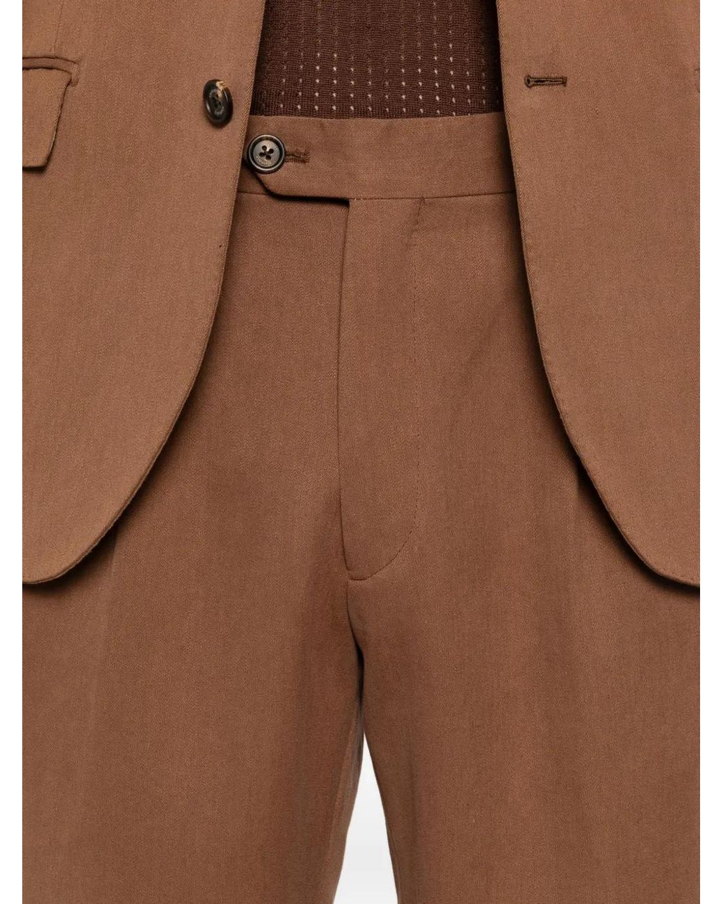 Eleventy Brown Single-Breasted Suit for men