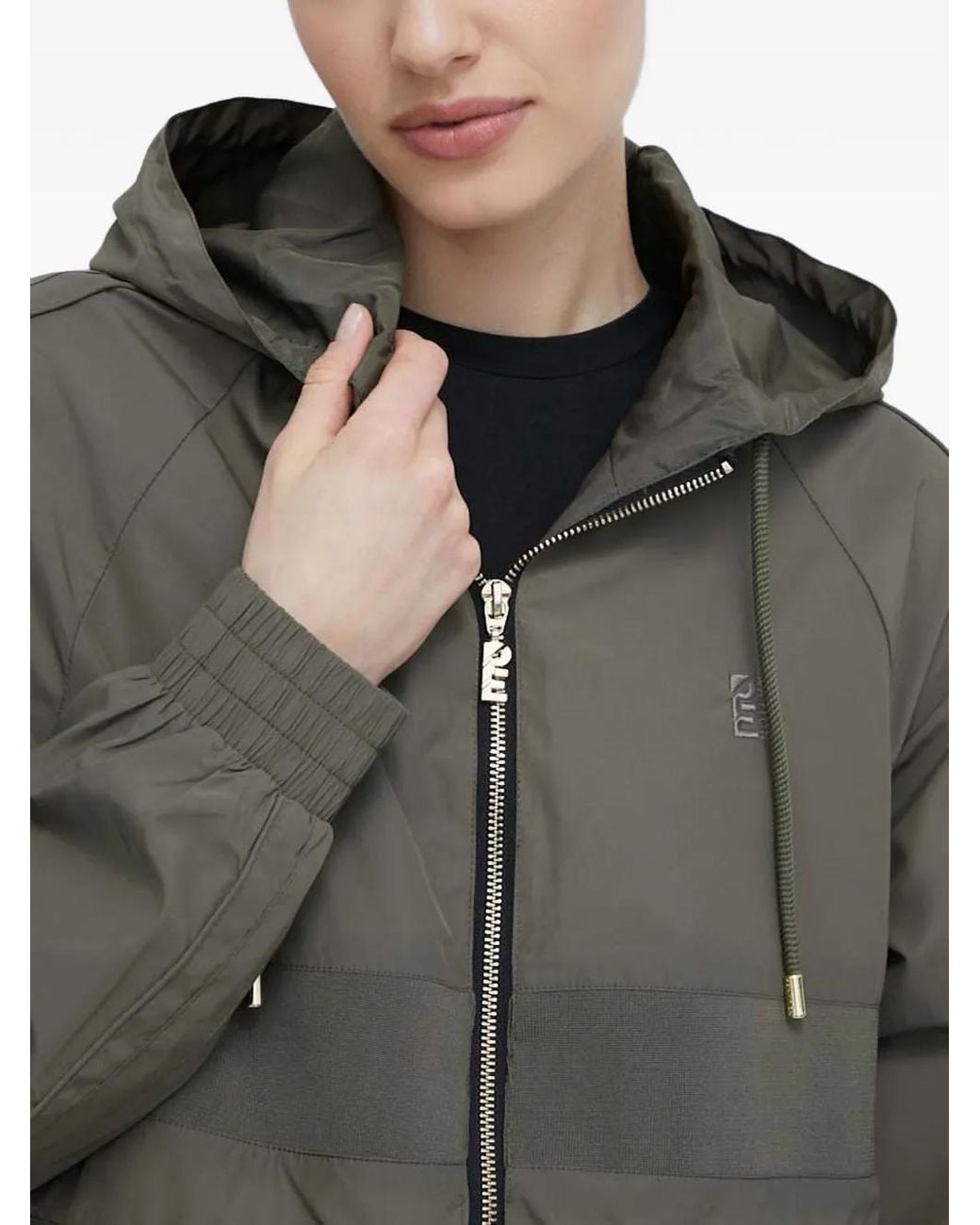 P.E Nation Gray Hooded Zip Jacket