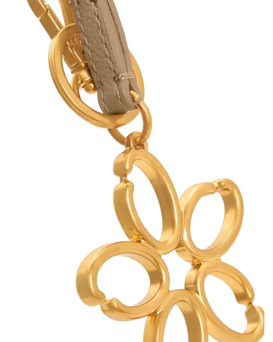 Oscar de la Renta Metallic O Flower Pendant Keyring