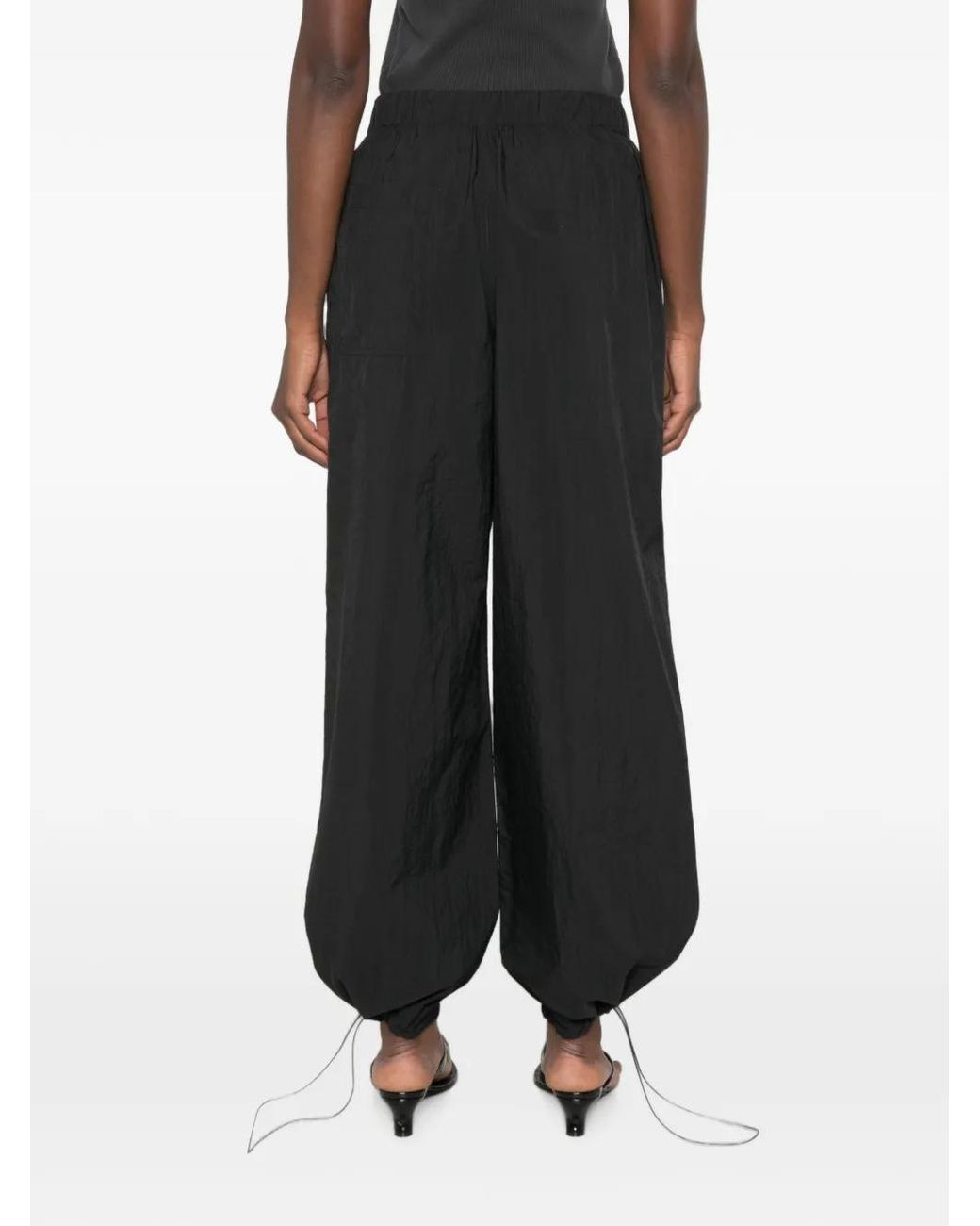 A.M.G Black Pantalon De Jogging À Lien De Resserrage