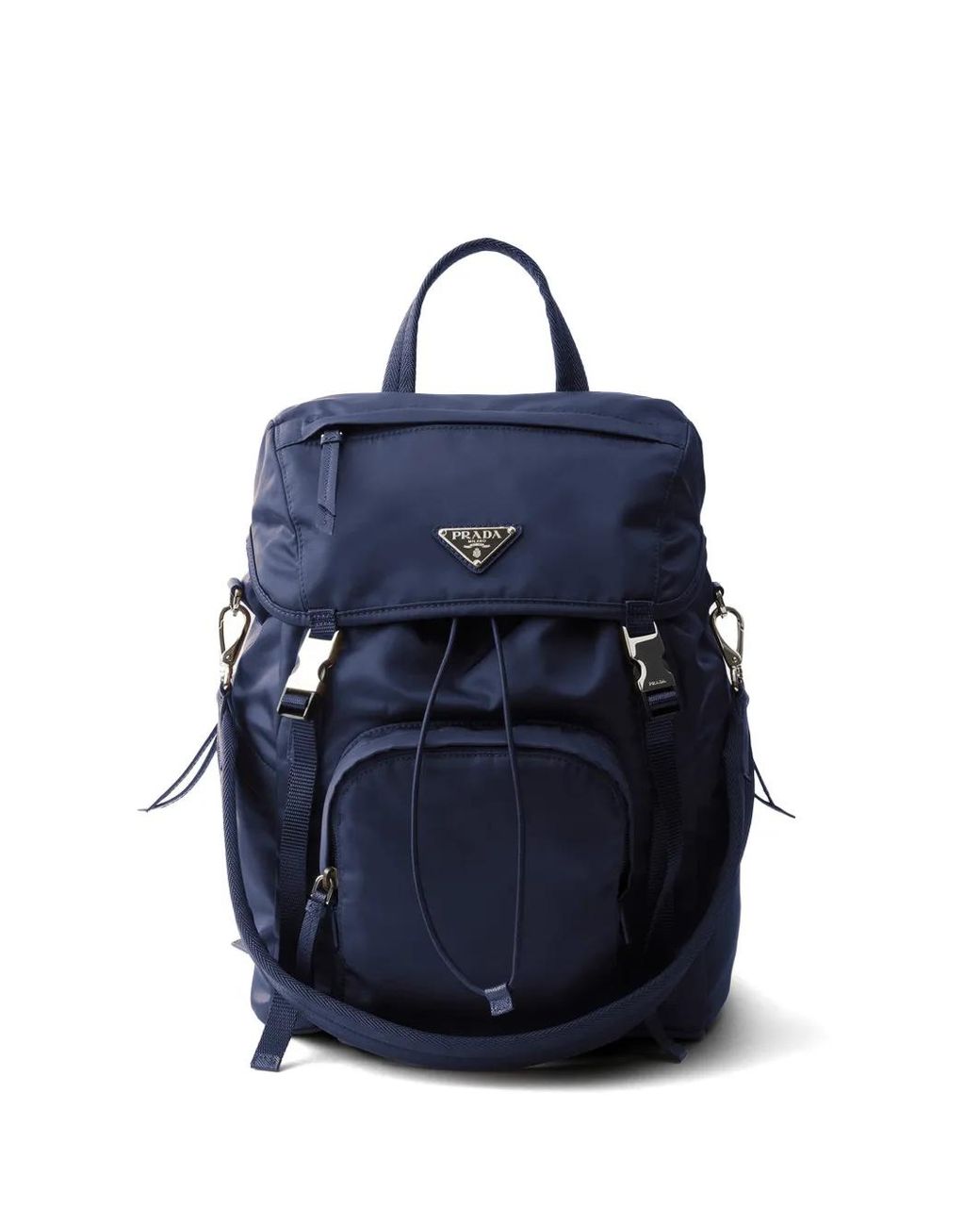 Prada Blue Rucksack Aus Re-Nylon