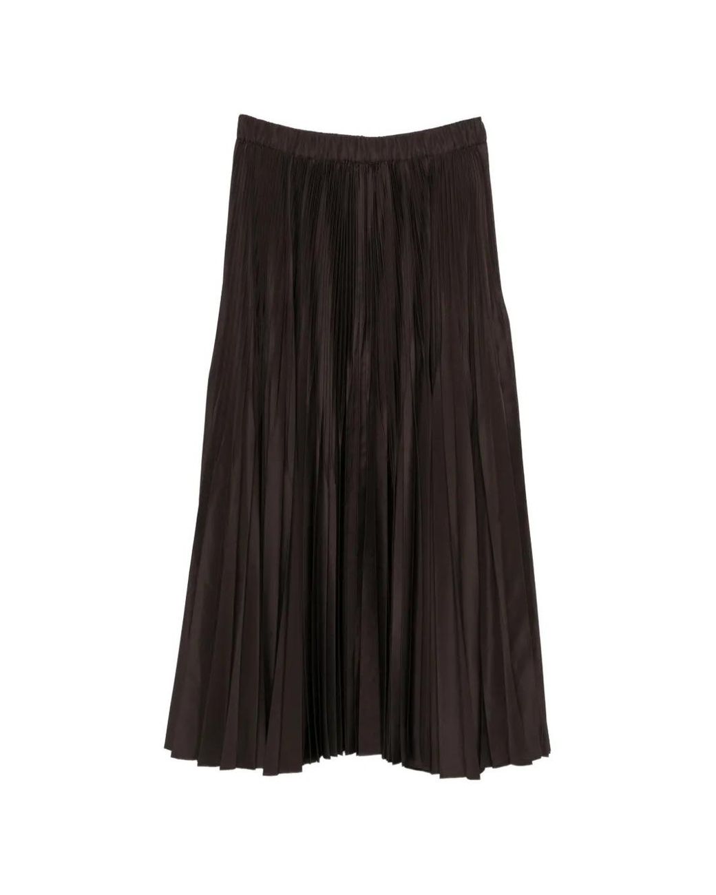 MEIMEIJ Black Pleated Midi Skirt