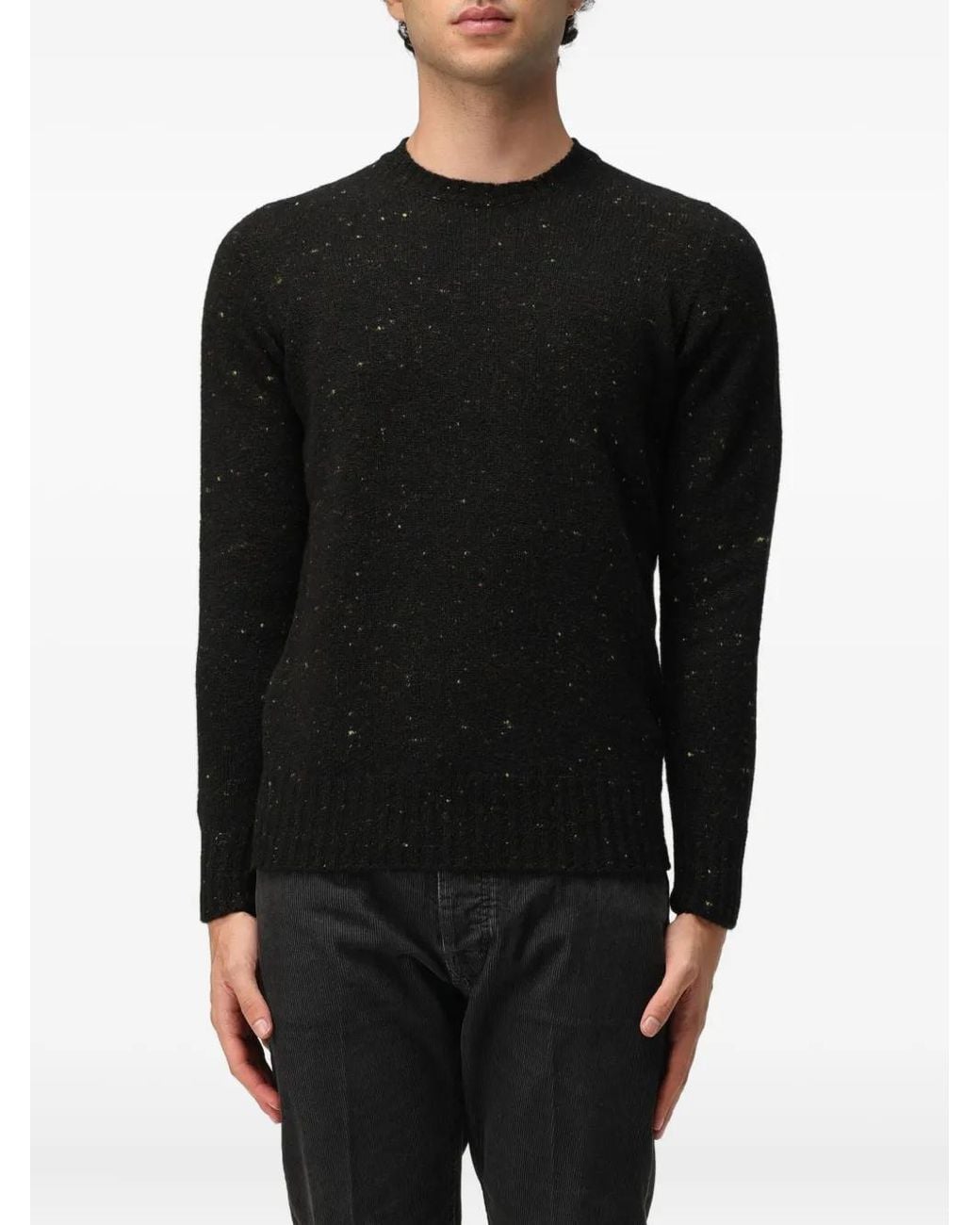 Pull Moucheté À Col Rond Drumohr pour homme en coloris Black