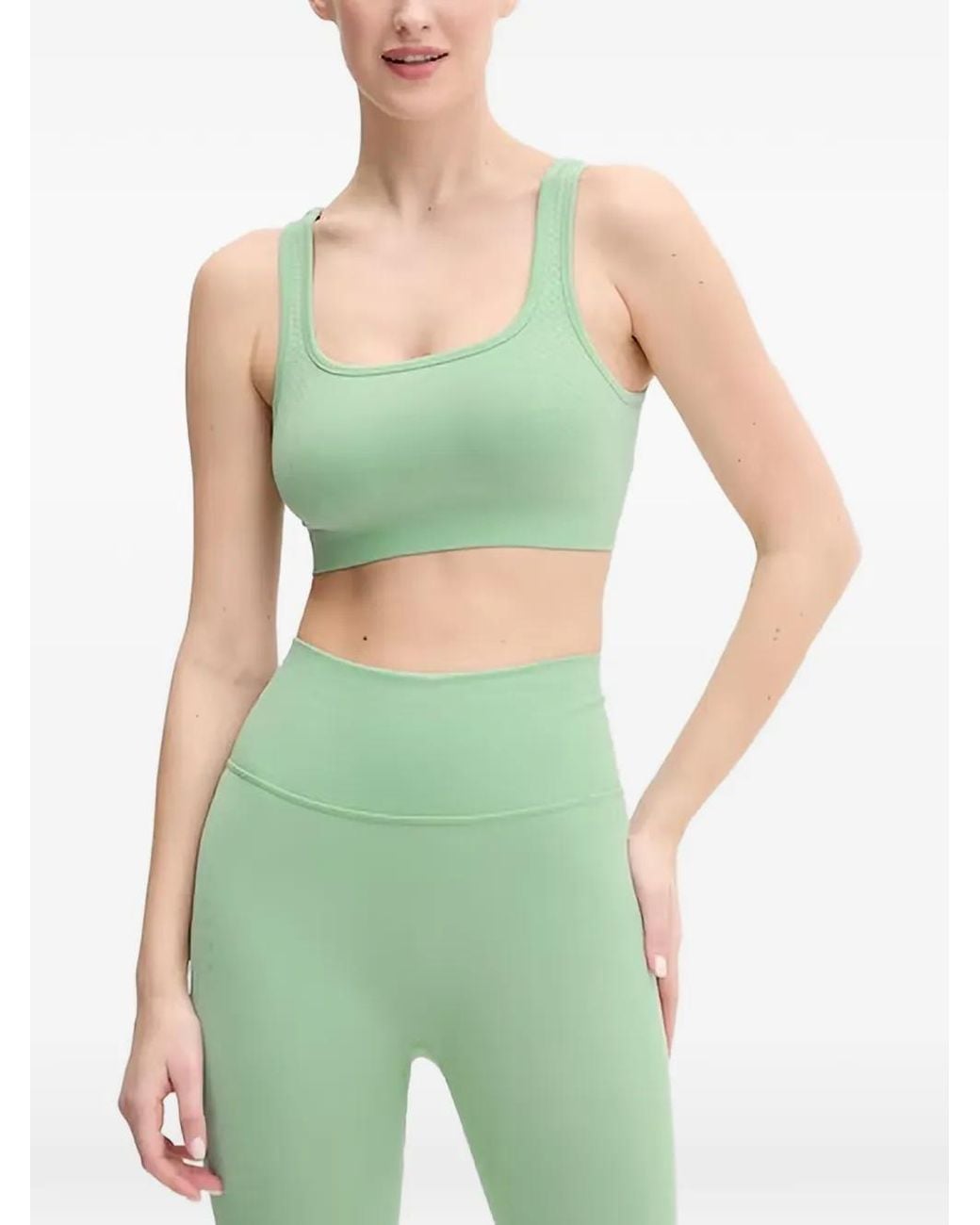 Casall Green Criss-Cross Strap Sports Bra