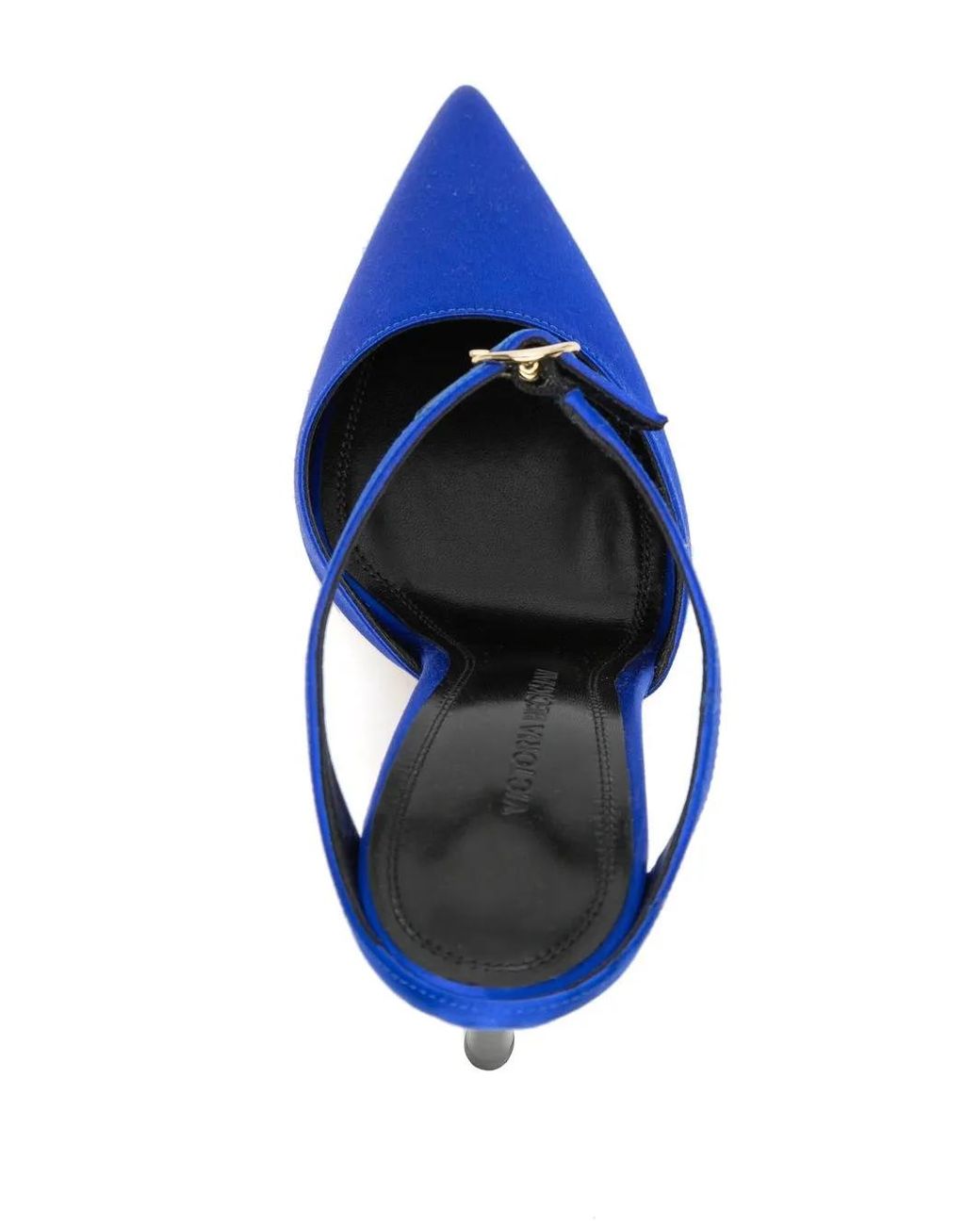 Victoria Beckham Blue Jordy Satin Mules