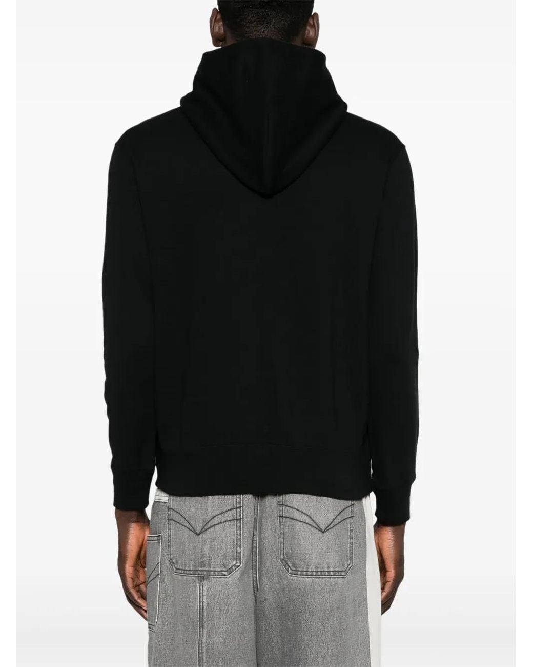 COMME DES GARÇONS PLAY Black Signature Heart-Patch Hoodie