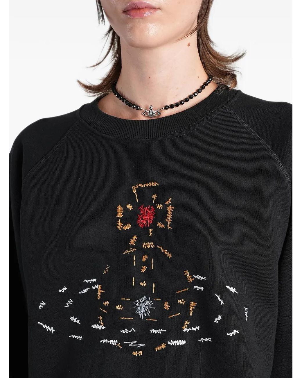 Vivienne Westwood Black Short Sleeve Raglan Sweatshirt
