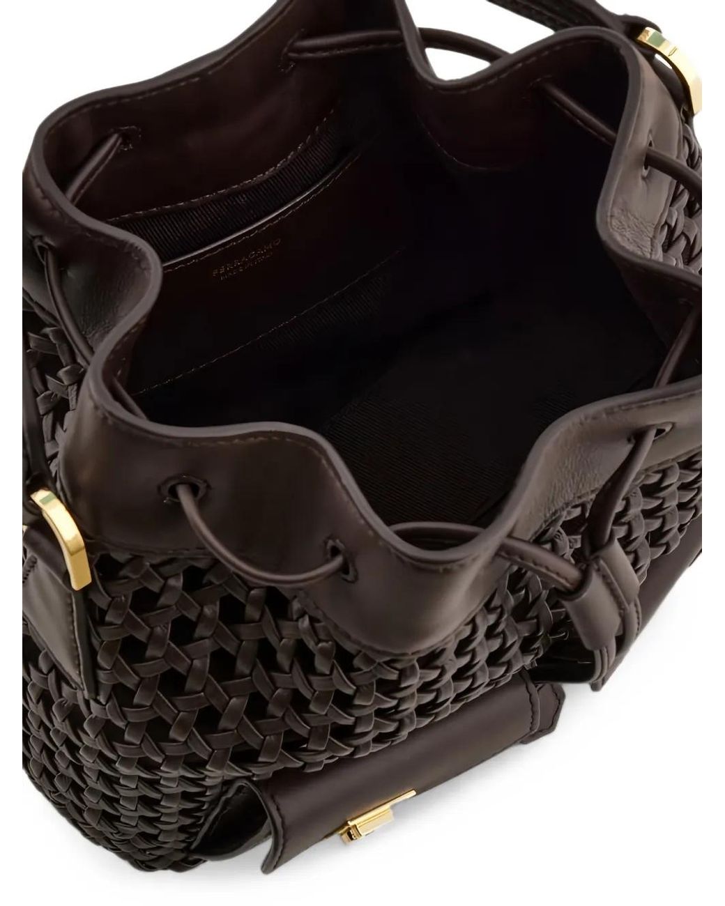 Ferragamo Black Hug Multipocket Bucket Bag