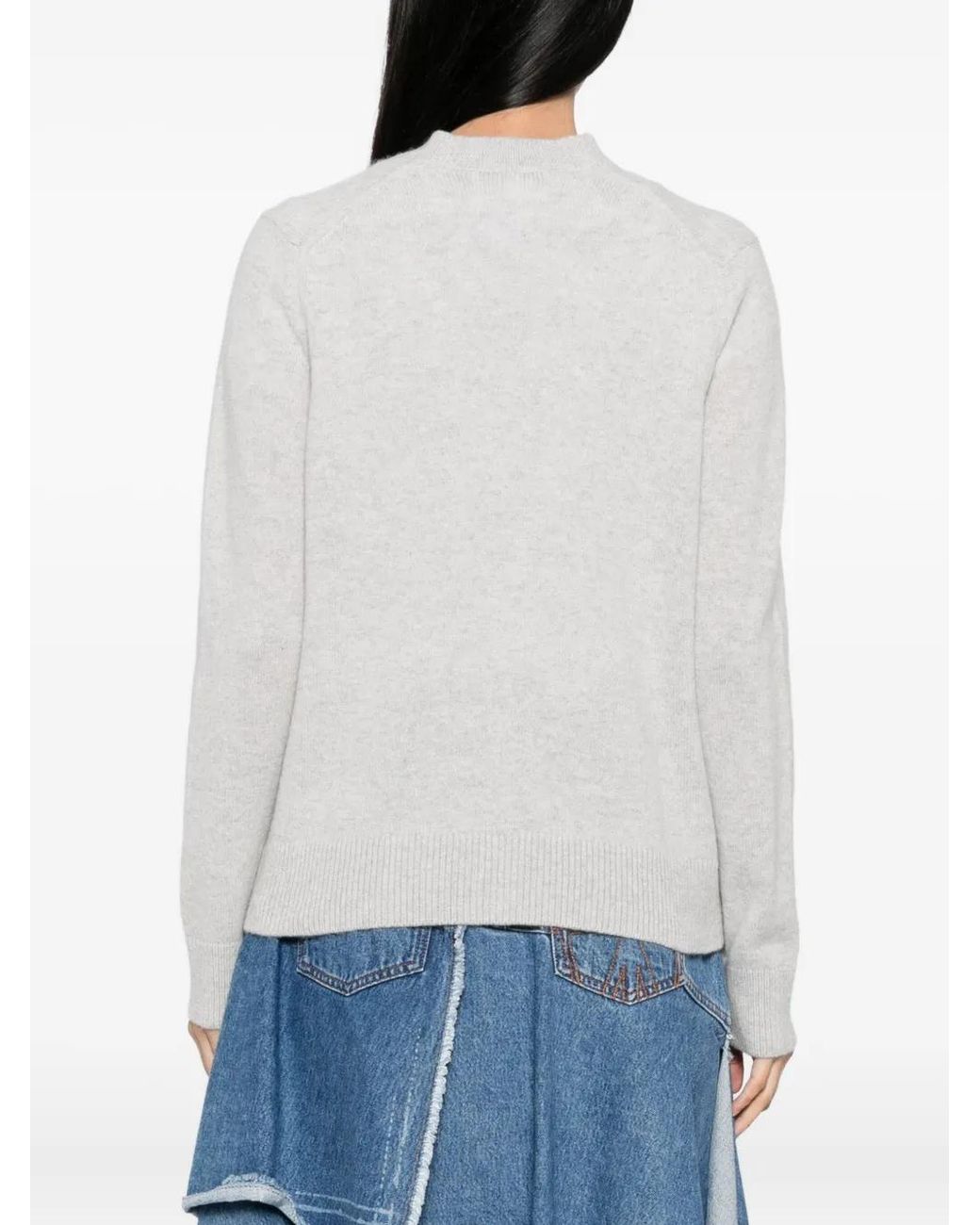 Maison Kitsuné White Baby Fox Lambswool Boxy Cardigan