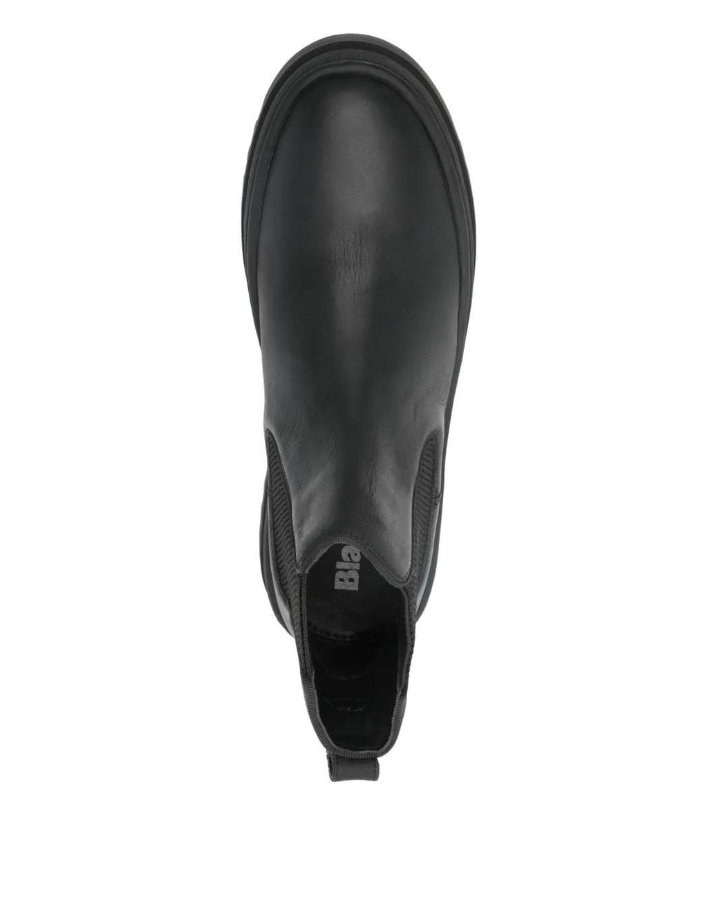 Blauer Black Leather Chelsea Boots for men
